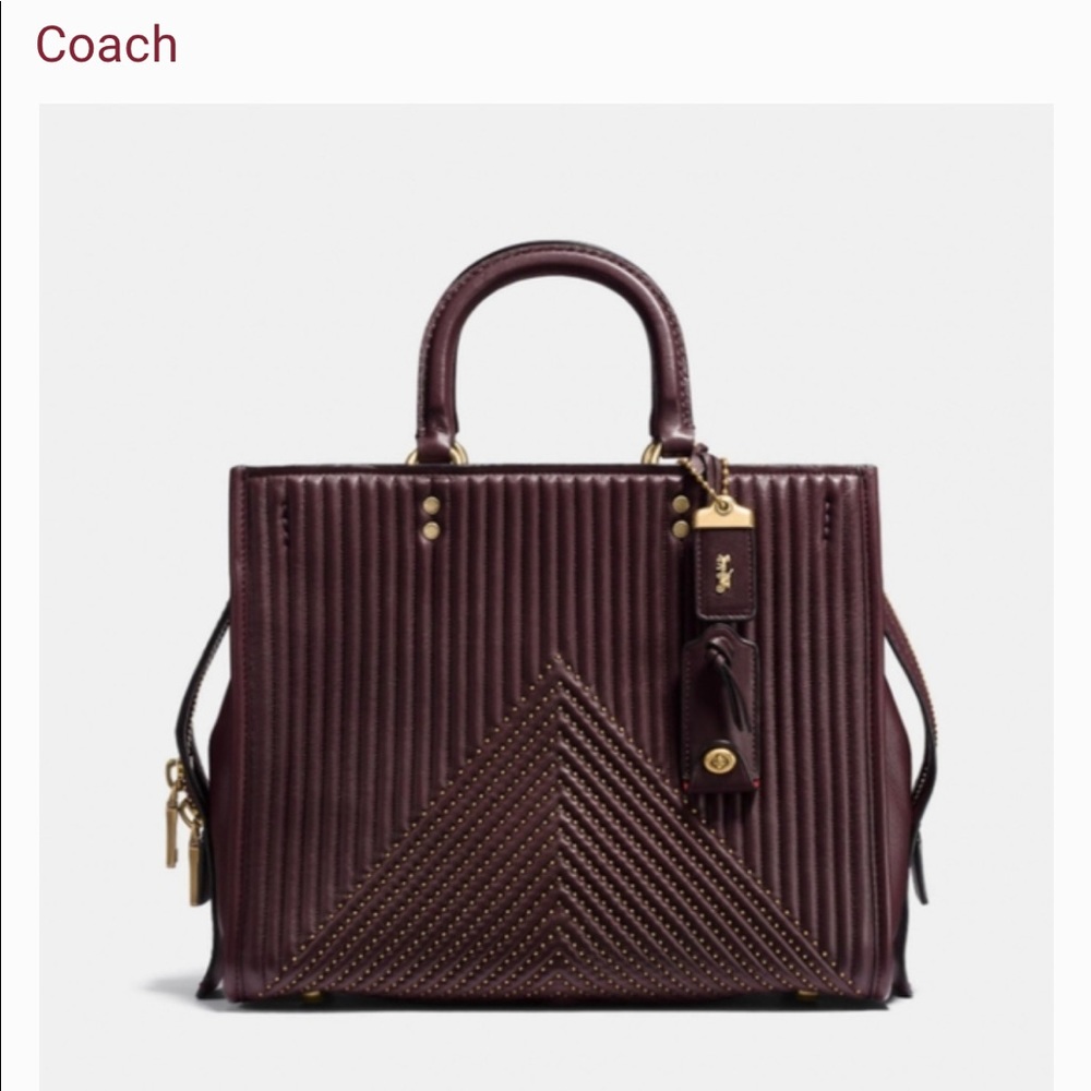 RARE Quilted OXBLOOD COACH